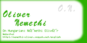 oliver nemethi business card